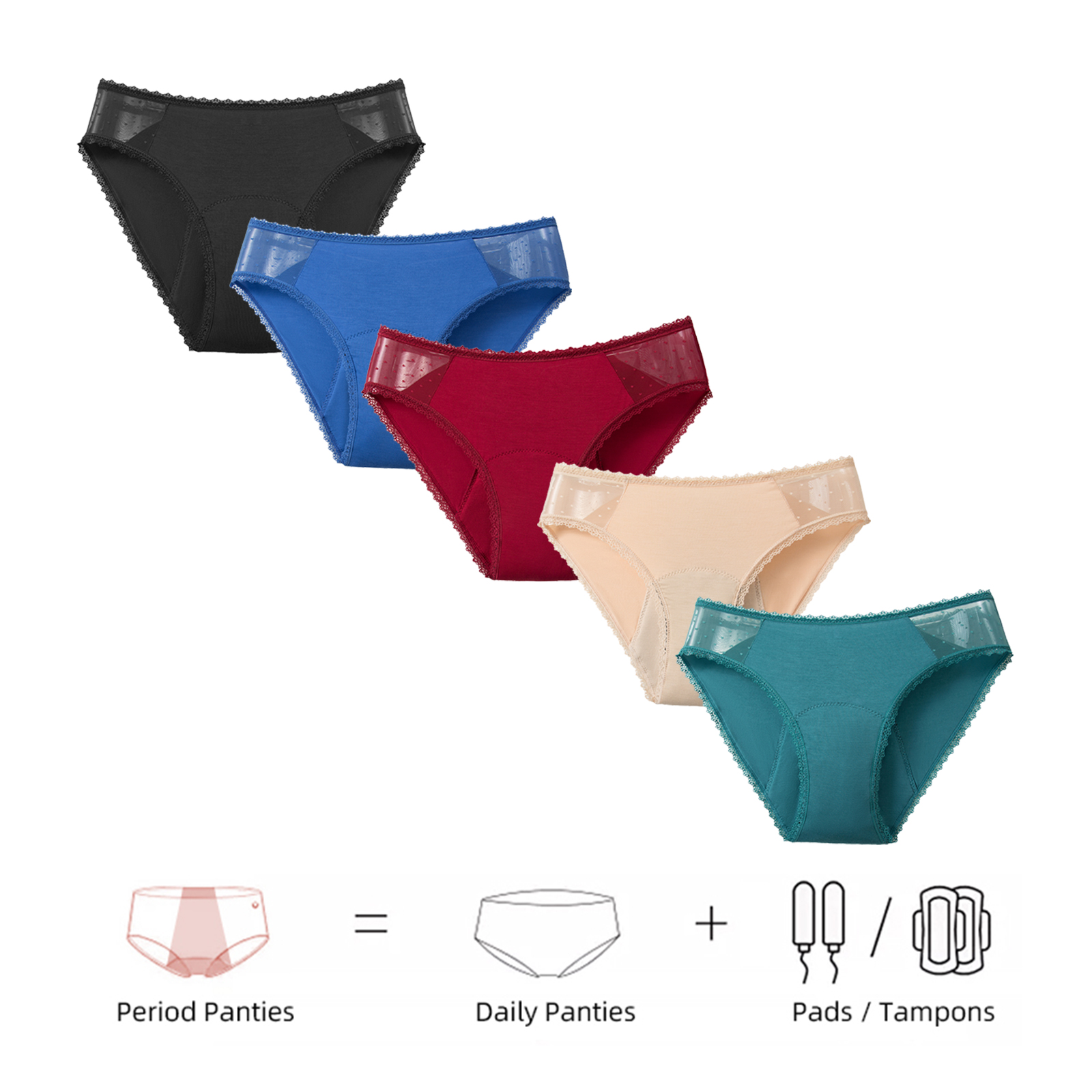 Period Panty Absorbent - Bamboo Comfortable women's period panties 4