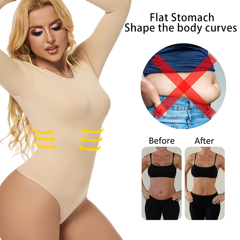 Women Full Body Shaper Long Sl - Shapewear Bodysuit Firm ulasan dan harga