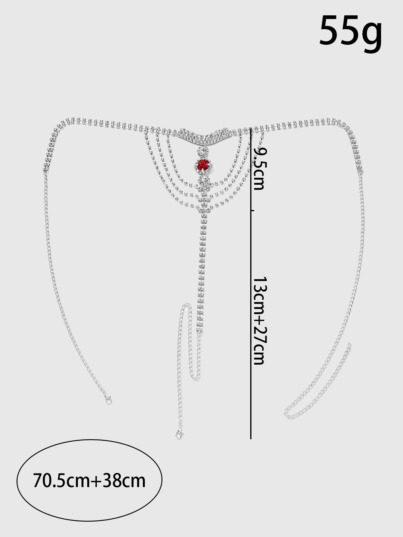 Crystal Rhinestone Body Chain  - Thong Bikini Women ulasan dan harga