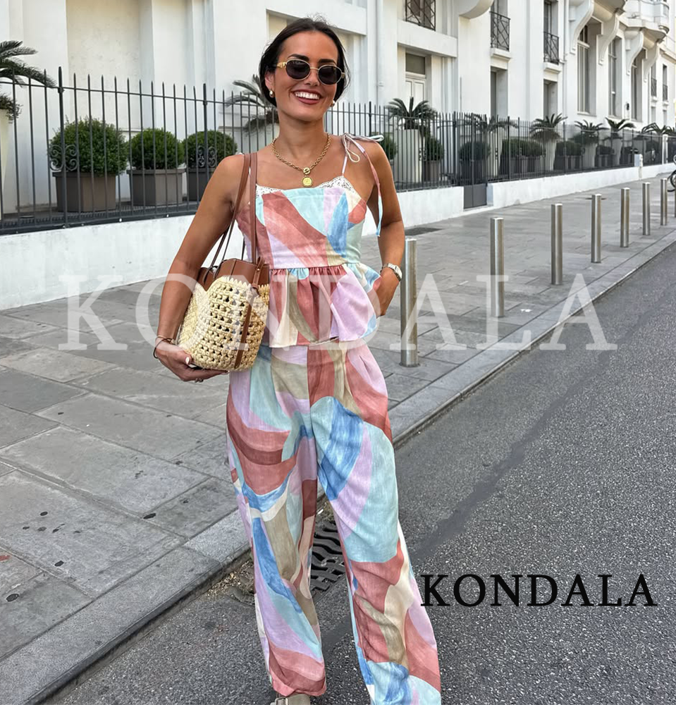 Women Trendy Holiday Printed L - Cami Top Lace ulasan dan harga
