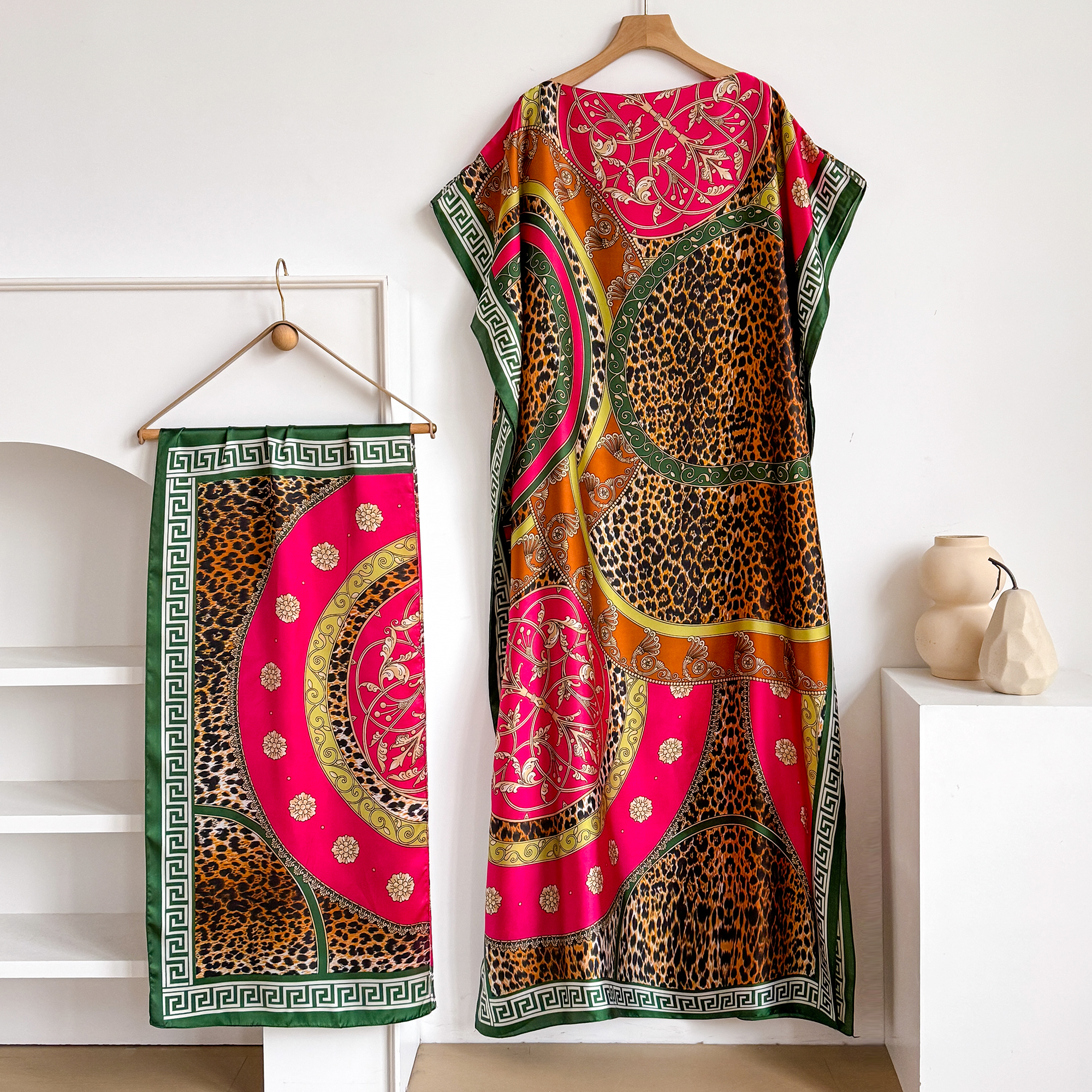 Summer Fashion Oversize Africa - Robe Silk Women ulasan dan harga