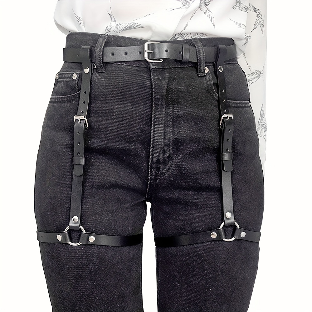 oth Punk PU Leather Full Waist - Garter Belt Set ulasan dan harga