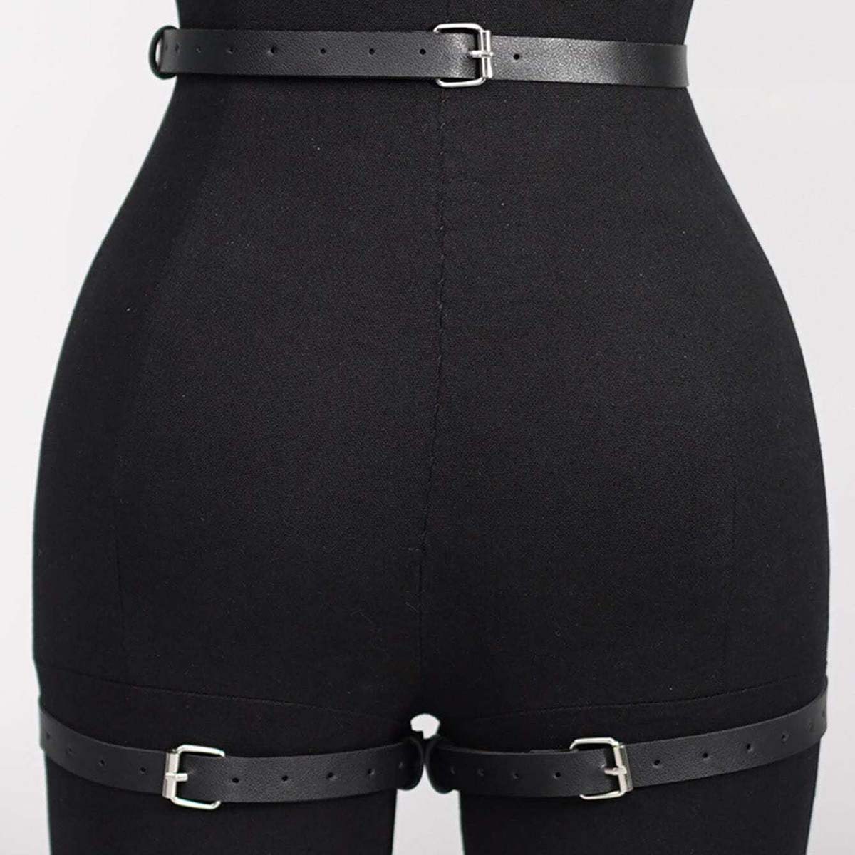 oth Punk PU Leather Full Waist - Garter Belt Set ulasan dan harga