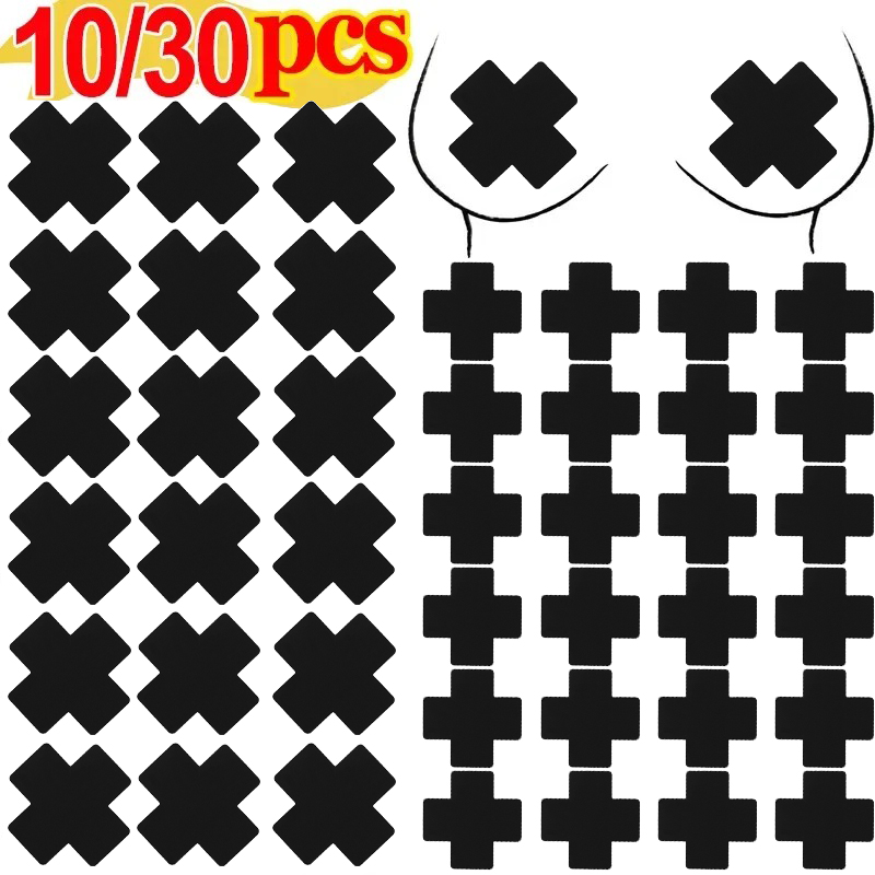 Sexy Black Cross Nipple Cover  - Nipple Cover Pasties ulasan dan harga