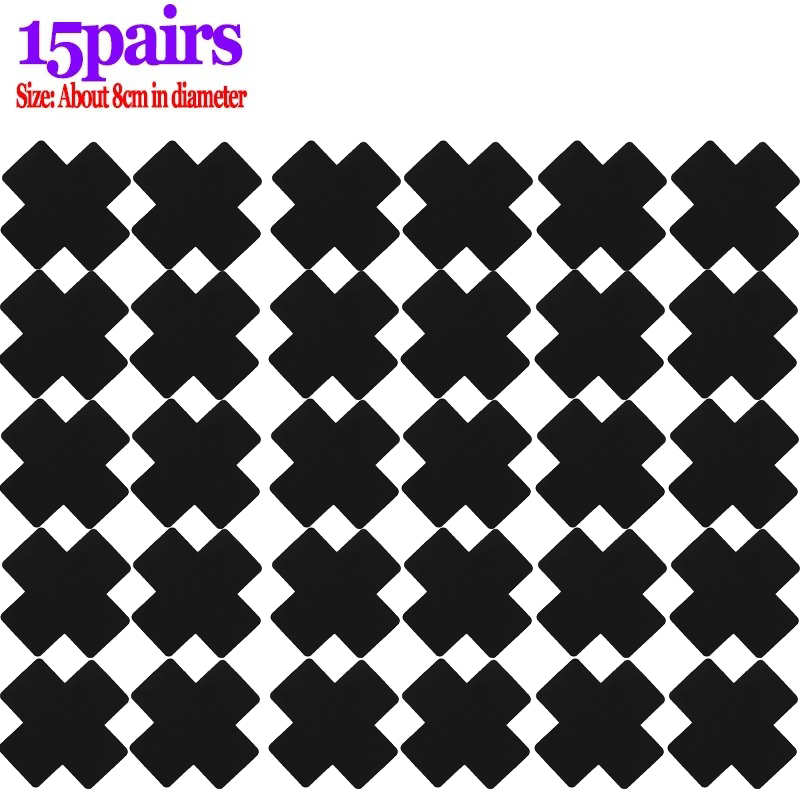 Sexy Black Cross Nipple Cover  - Nipple Cover Pasties ulasan dan harga