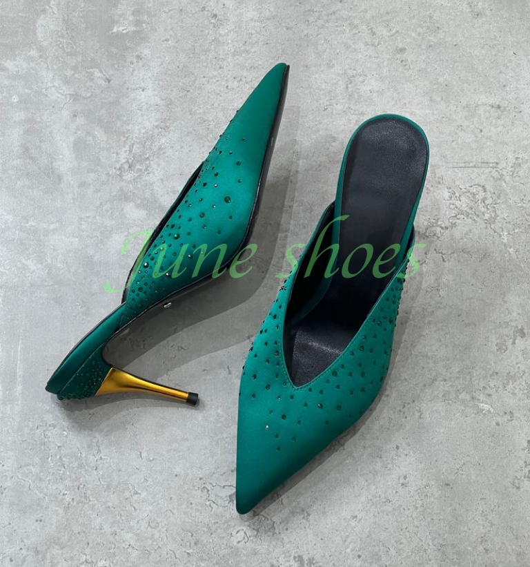 Lady Satin Dark Green Sequins  - Slip Dress Satin ulasan dan harga