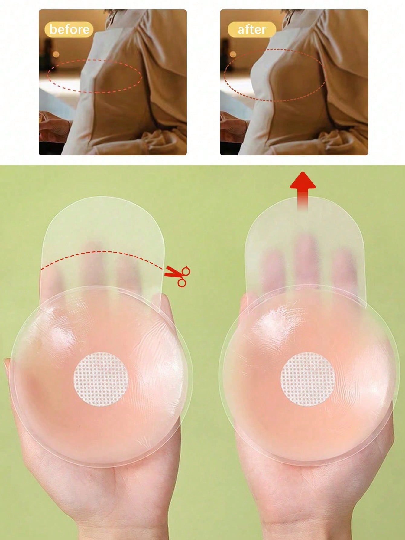 6.5cm Invisible Silicone Breas - Strapless Bra Backless ulasan dan harga